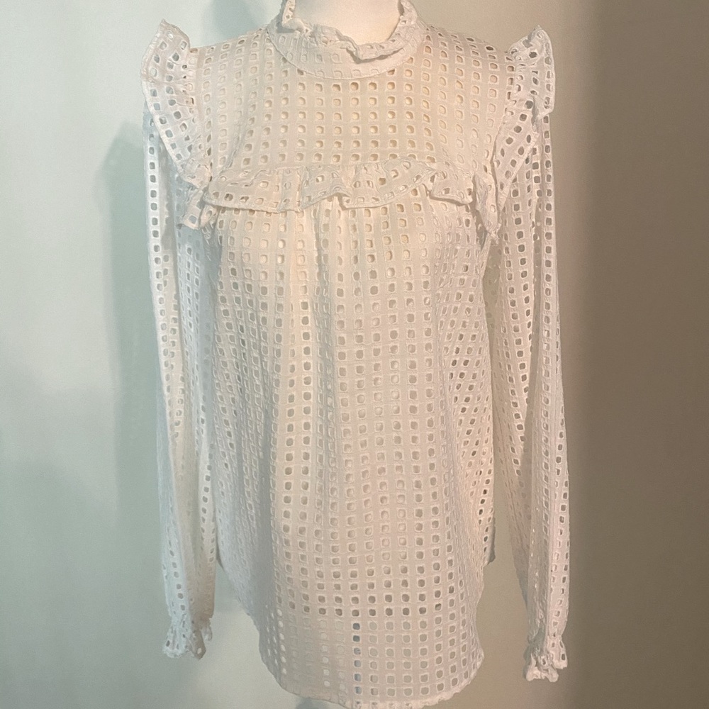 Who What Wear eyelet blouse
